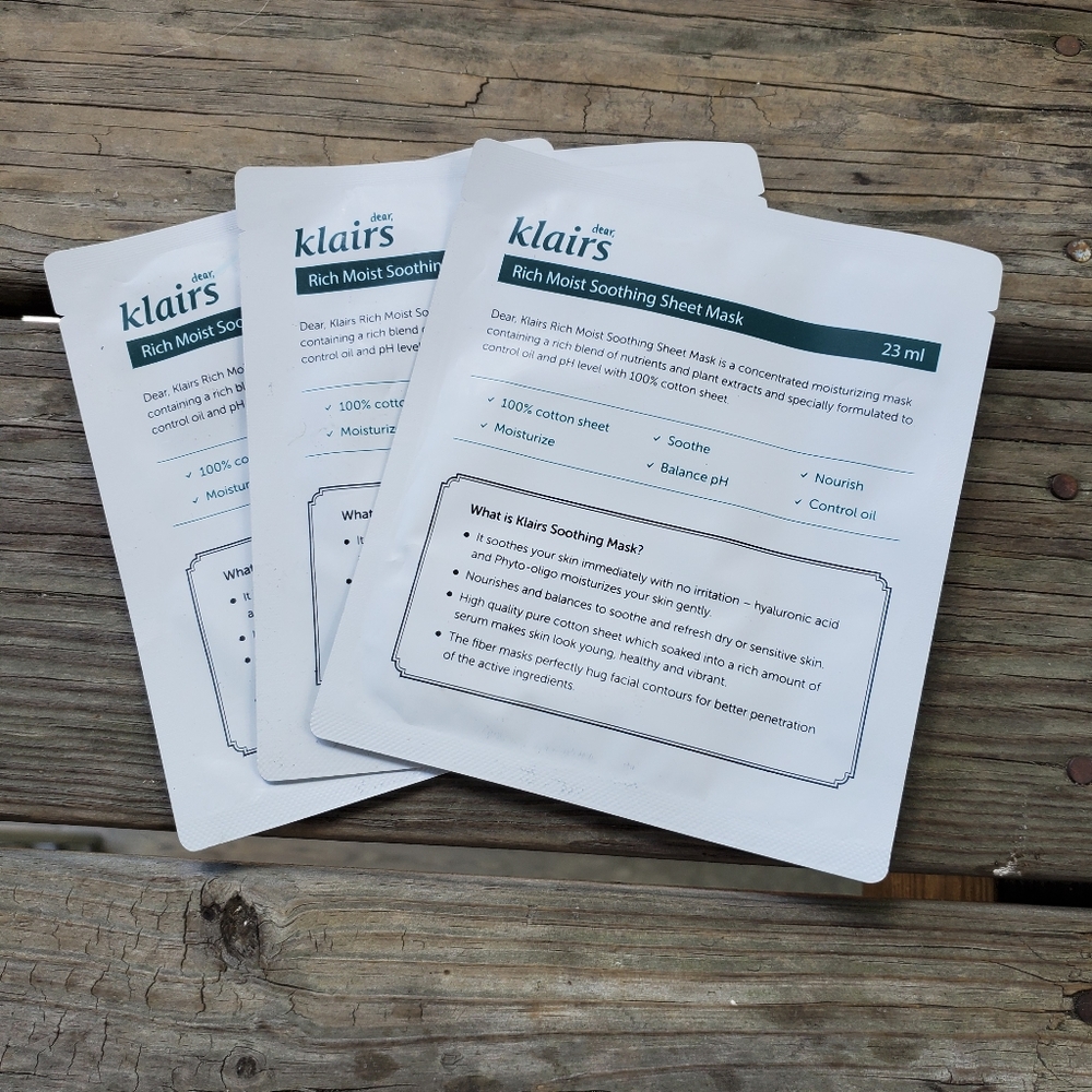 Dear Klairs Rich Moist Soothing Masks Bundle